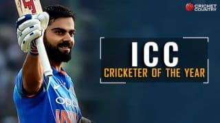 ICC honour Virat Kohli with Garfield Sobers Cricketer of the Year 2017 Trophy ICC honour Virat Kohli with Garfield Sobers Cricketer of the Year 2017 Trophy